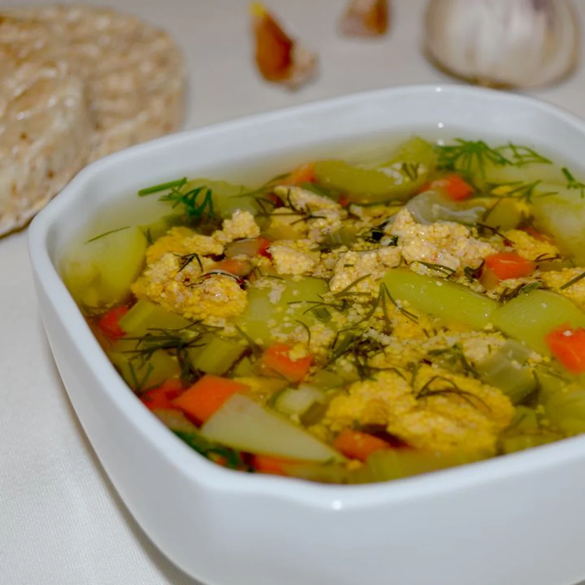 Уха из икры и голов сазана