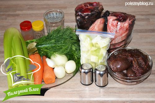 Полезный Блог - Уха из икры и голов сазана - Ингредиенты