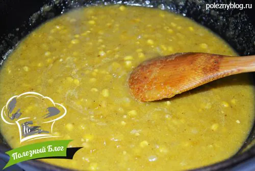 Полезный Блог - Вегетарианский кукурузный суп пюре с тыквой - Шаг 11