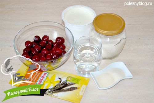 Желе с вишней «Розовые облака» | Ингредиенты