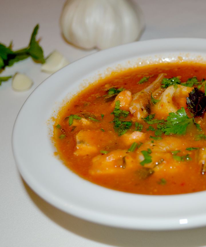 Томатный суп с морепродуктами | Пошаговый рецепт с фото
